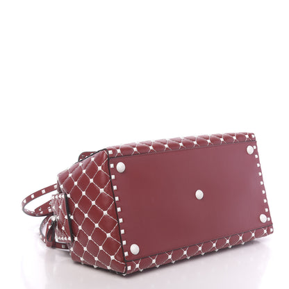 Valentino Garavani Lambskin Free Rockstud Spike Duffle Bag Rosso Valentino 4 of 9