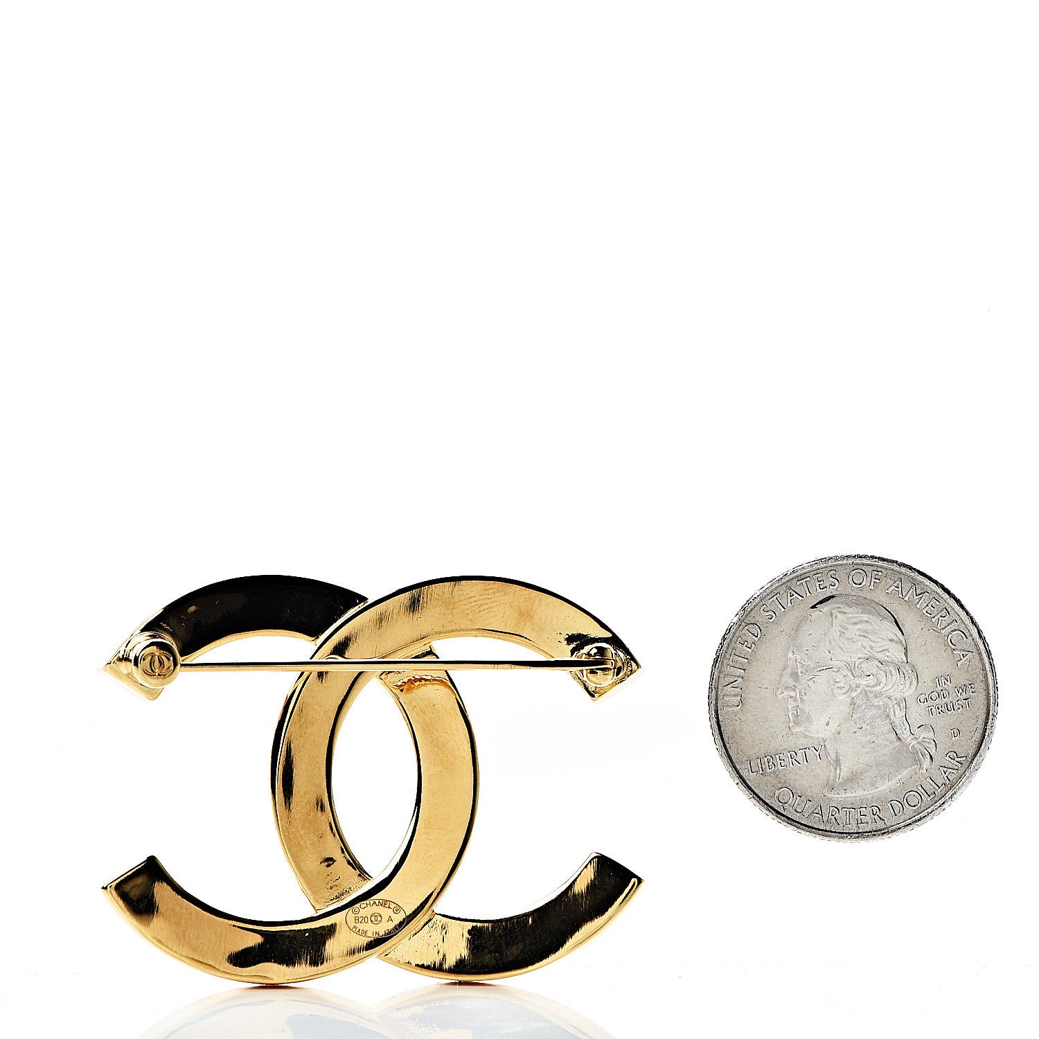 Chanel CC Brooch Gold 2 of 4