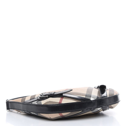 Burberry Supernova Check Buckle Hobo Black 4 of 19