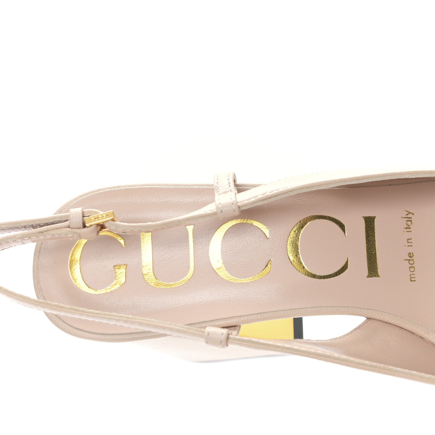 Gucci Malaga Kid Horsebit 75mm Slingback Pumps 35.5 Skin Rose 7 of 8