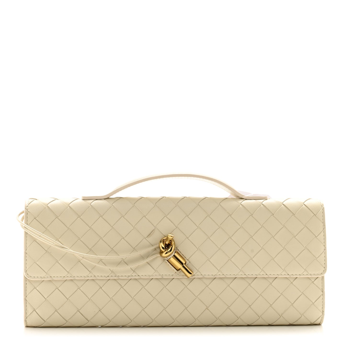 Nappa Intrecciato Long Andiamo Top Handle Sea Salt