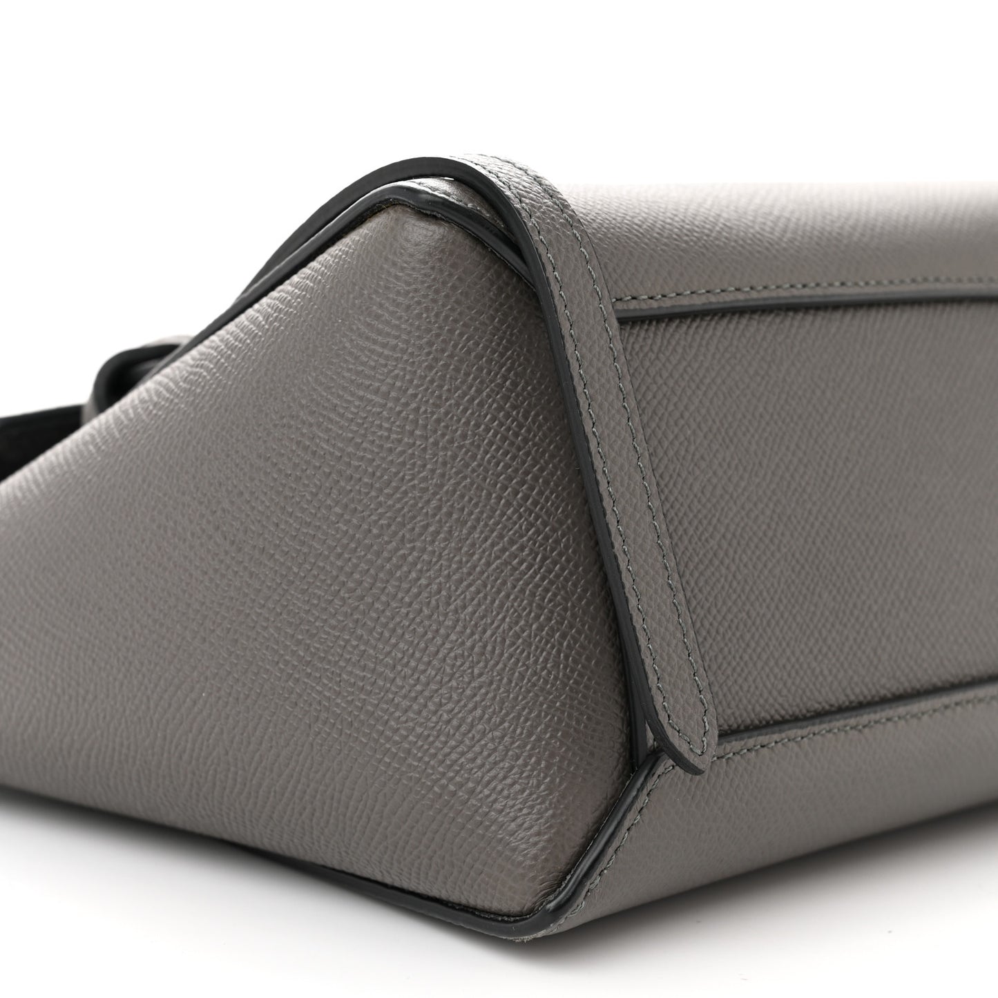 Grained Calfskin Nano Belt Bag Grey