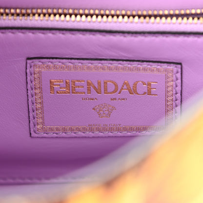 Versace X FENDI Grained Calfskin Fendace La Medusa Medium Top Handle Bag Baby Blue Multicolor 6 of 11