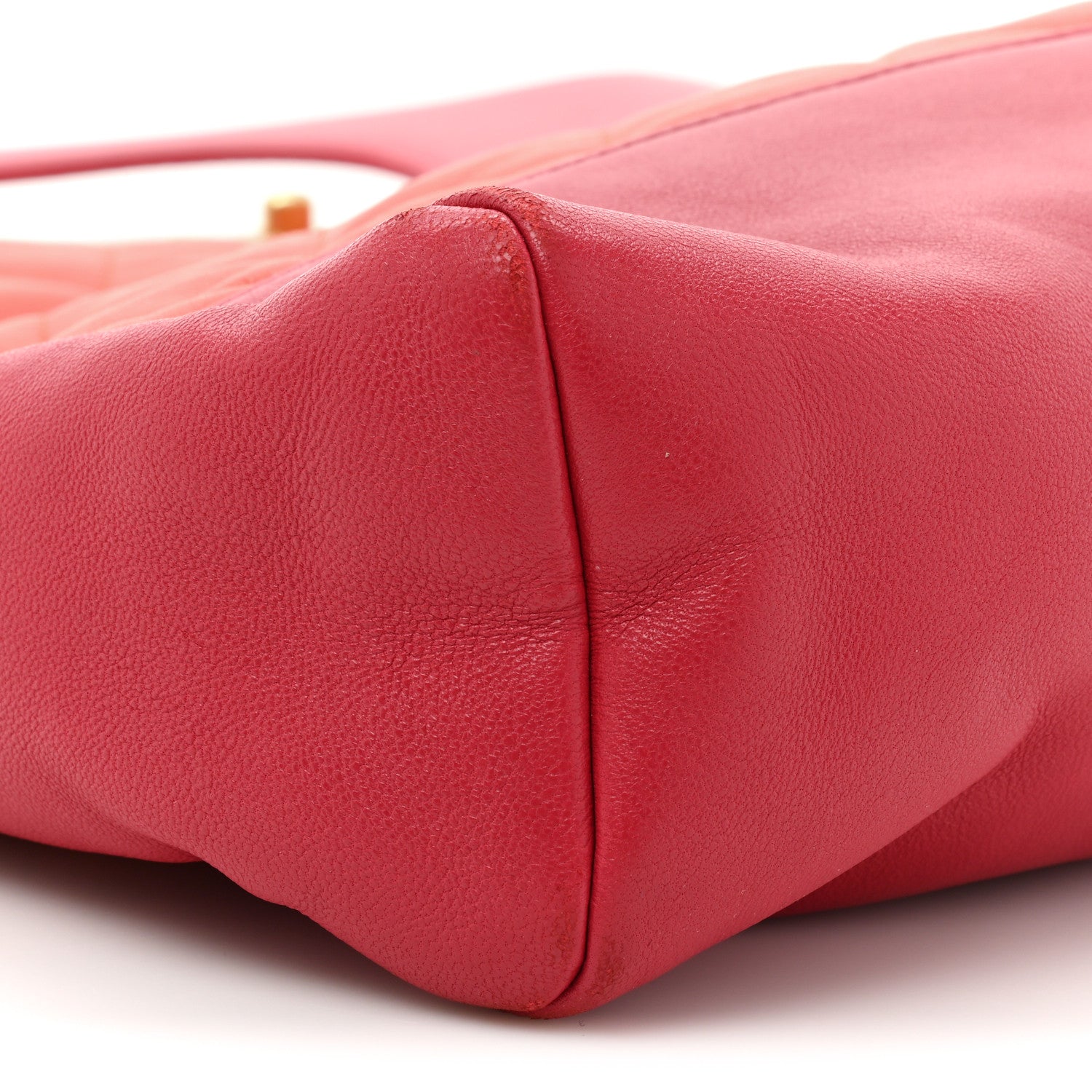 Chanel Lambskin Quilted Large 31 Shopping Bag Orange Red 9 of 15