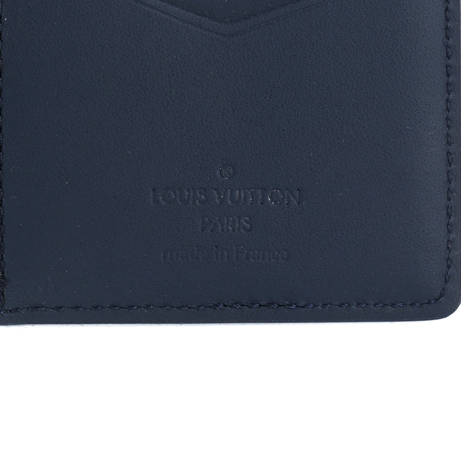 Louis Vuitton Grained Calfskin Aerogram Pocket Organizer Marine 6 of 6