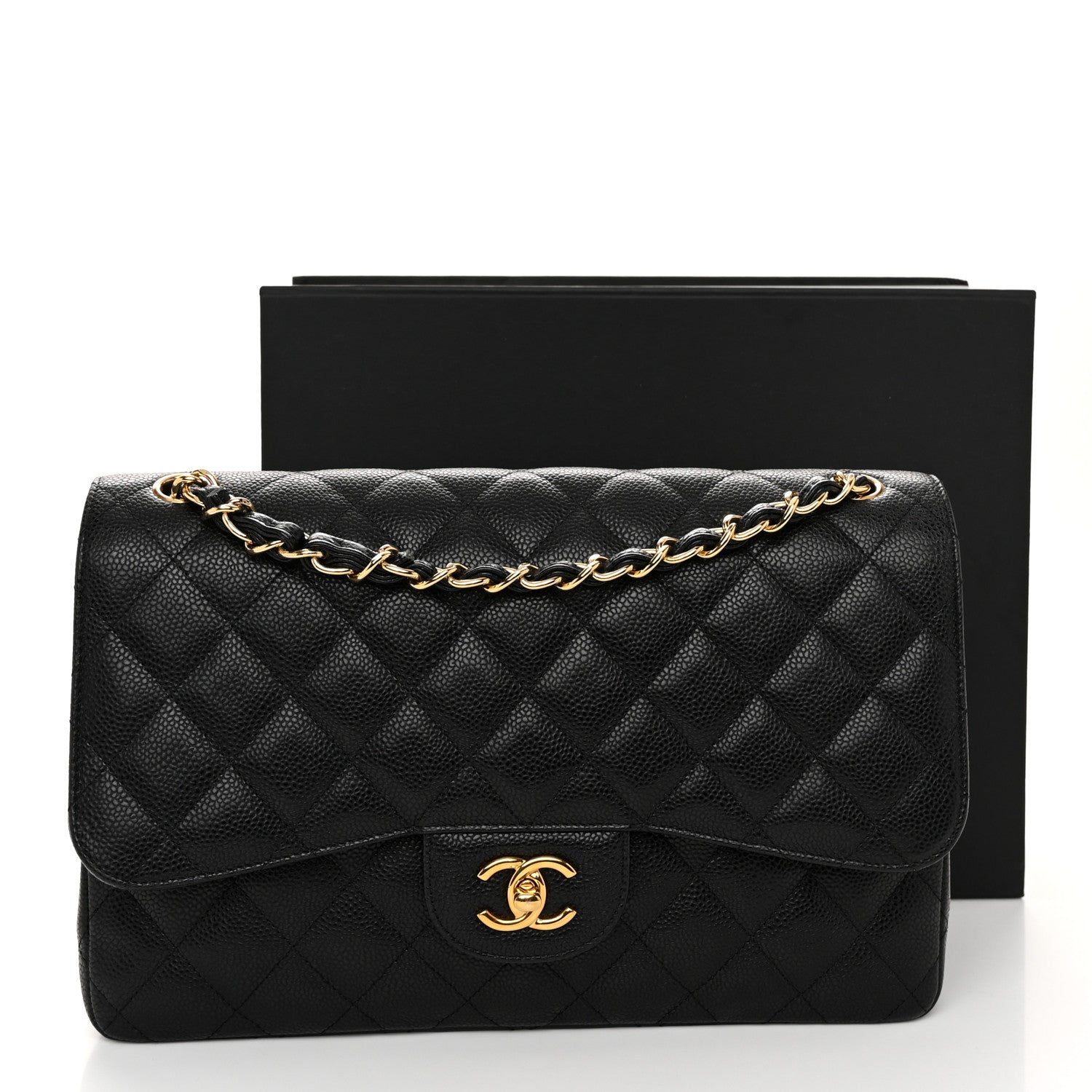 Chanel Caviar Quilted Jumbo Double Flap Black 11 of 11