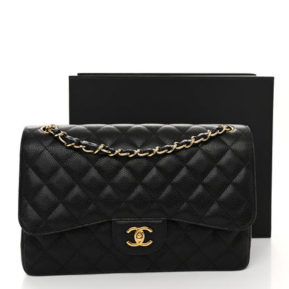Chanel Caviar Quilted Jumbo Double Flap Black 11 of 11