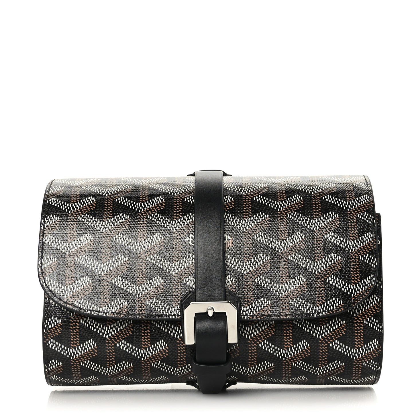 Goyardine Double Travel Watch Case Black