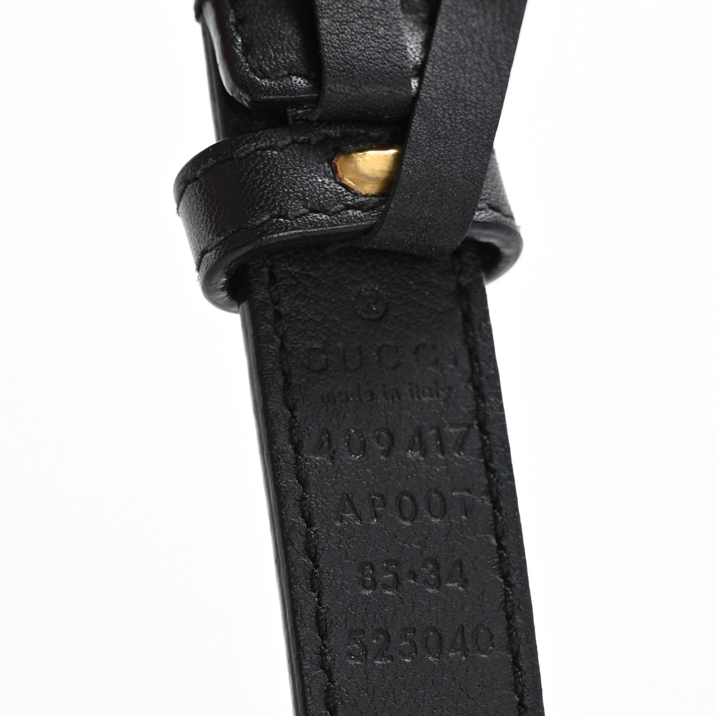 Calfskin Double G 20mm Belt 85 34 Black