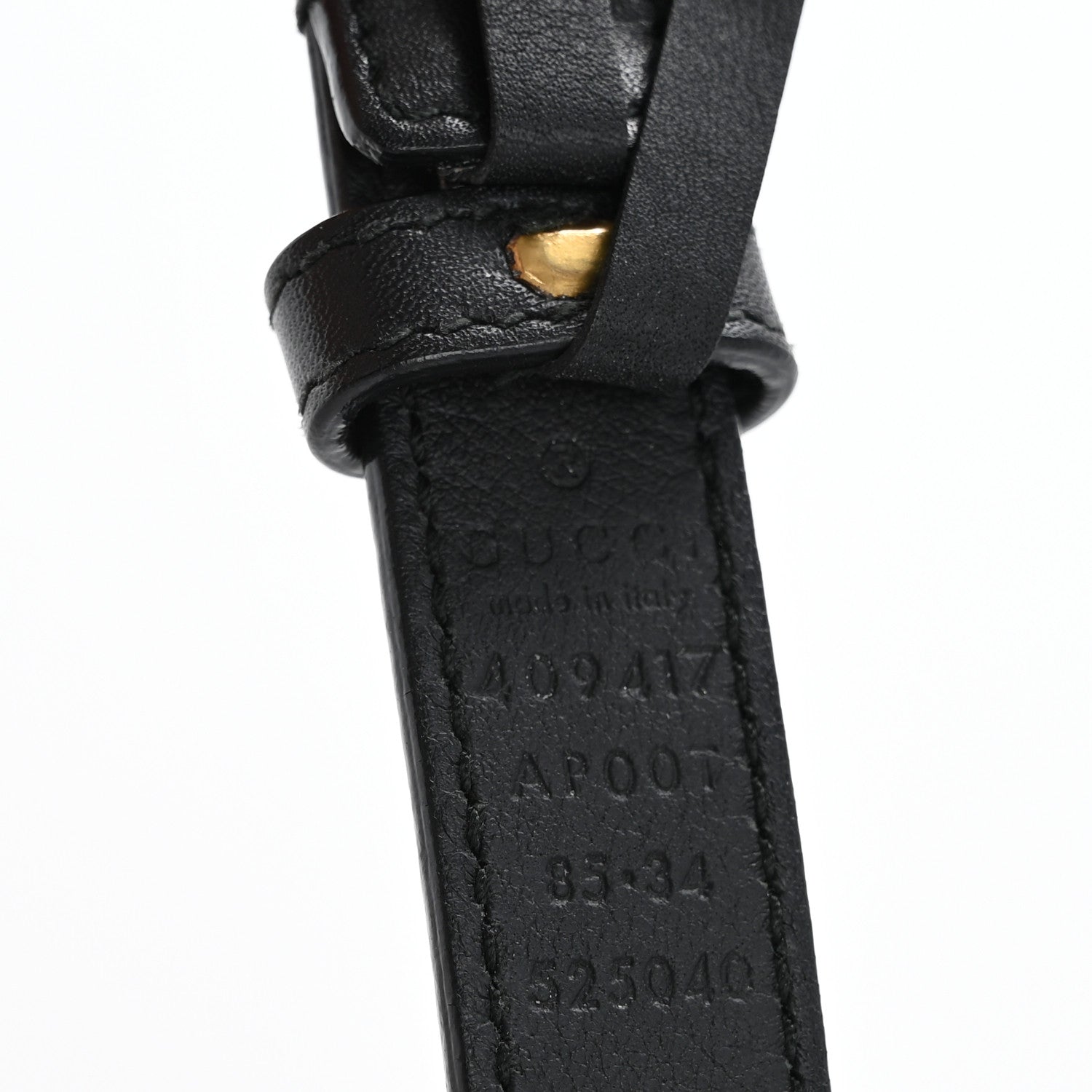 Gucci Calfskin Double G 20mm Belt 85 34 Black 5 of 8