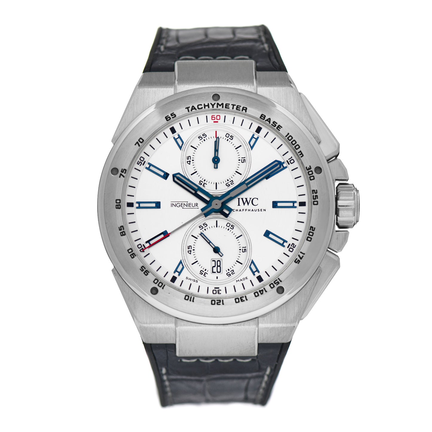 Stainless Steel Alligator 45mm Ingenieur Racer Chronograph Automatic Watch IW378510