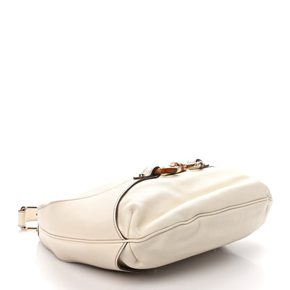 Gucci Monogram Bamboo Horsebit Amalfi Hobo Mystic White 4 of 10