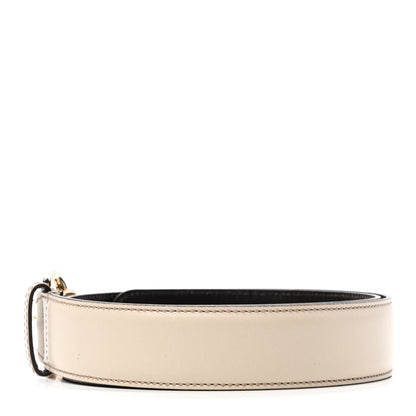 Gucci Calfskin Horsebit Buckle Belt 85 34 White 2 of 5