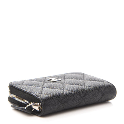 Chanel Caviar Quilted Zip Coin Purse Black 4 of 10
