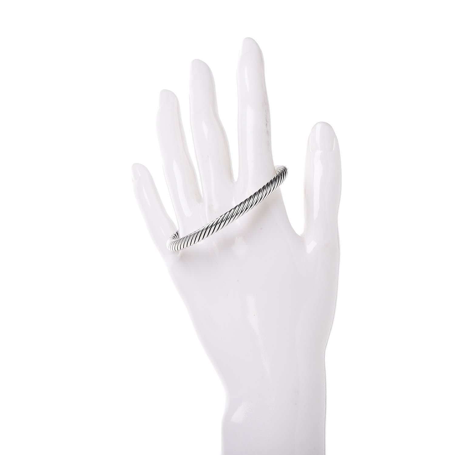David Yurman Sterling Silver 14K Yellow Gold Amethyst 5mm Cable Classics Petite Color Bracelet 2 of 5