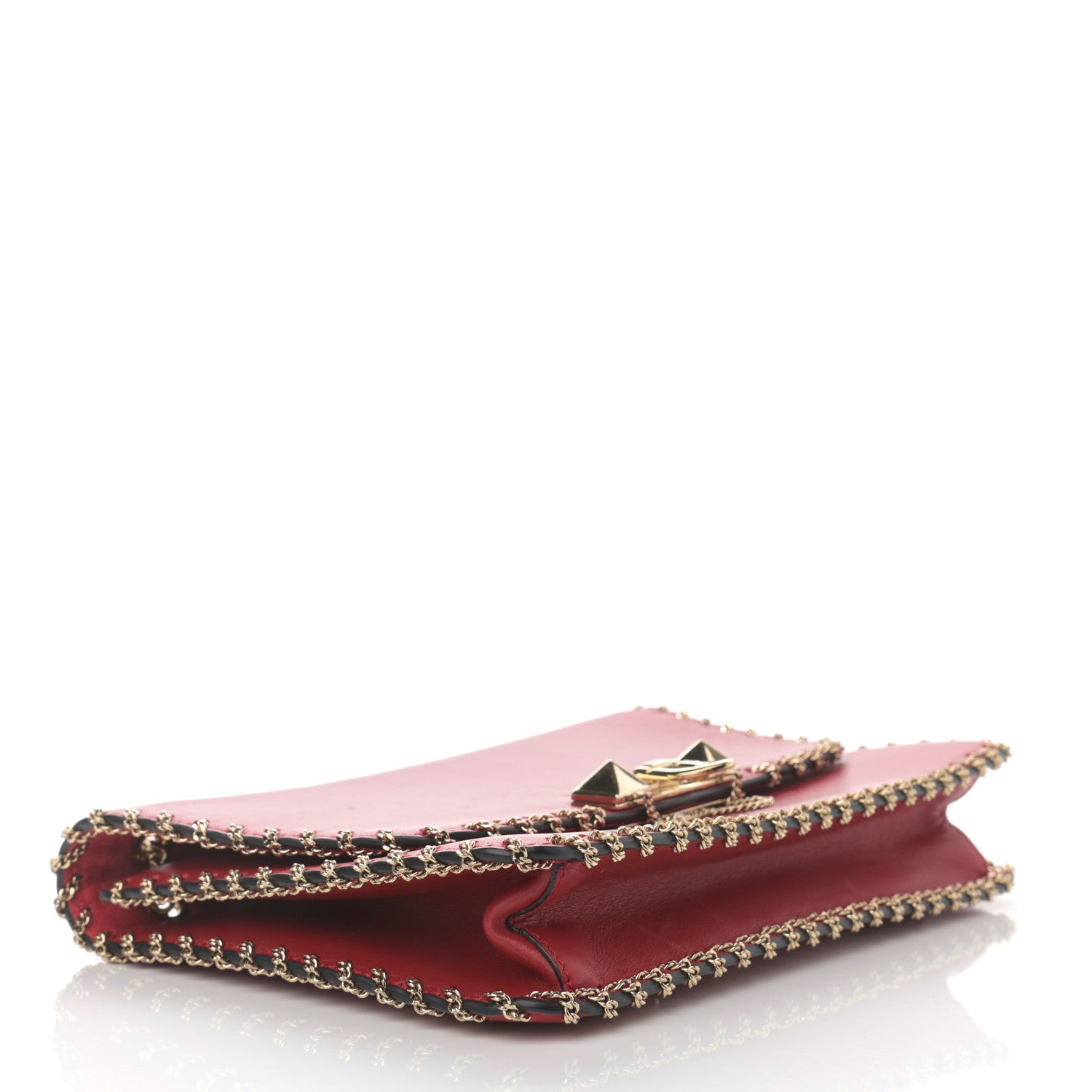 Valentino Garavani Vitello Groumette Small Rockstud Demilune Shoulder Bag Rosso Valentino 3 of 13