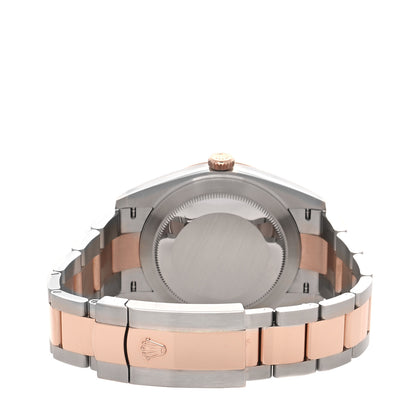 Rolex Stainless Steel 18K Everose Gold Diamond 41mm Oyster Perpetual Datejust Watch Sundust 126331 3 of 5