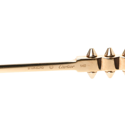 Cartier Clash De Cartier Rectangular Sunglasses Smoke Gold 5 of 7