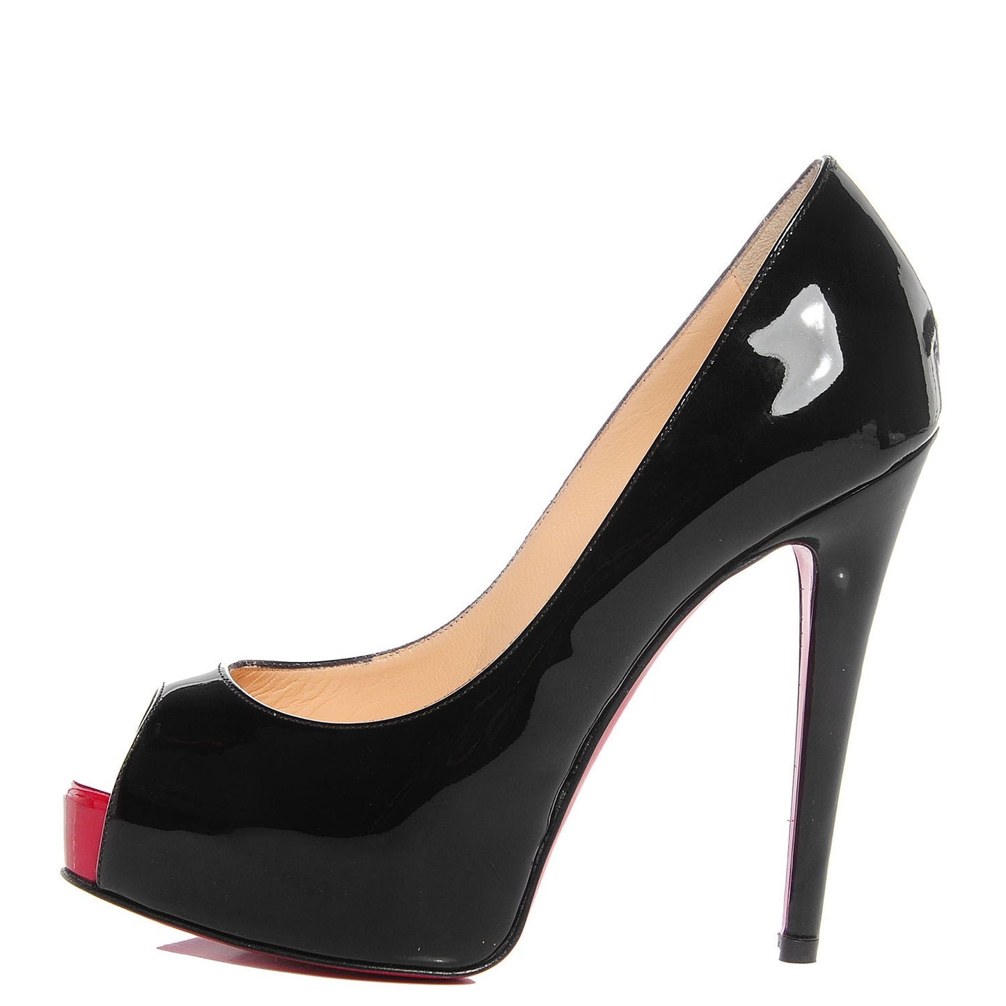 Patent Very Prive 120 Pumps 34.5 Black Red