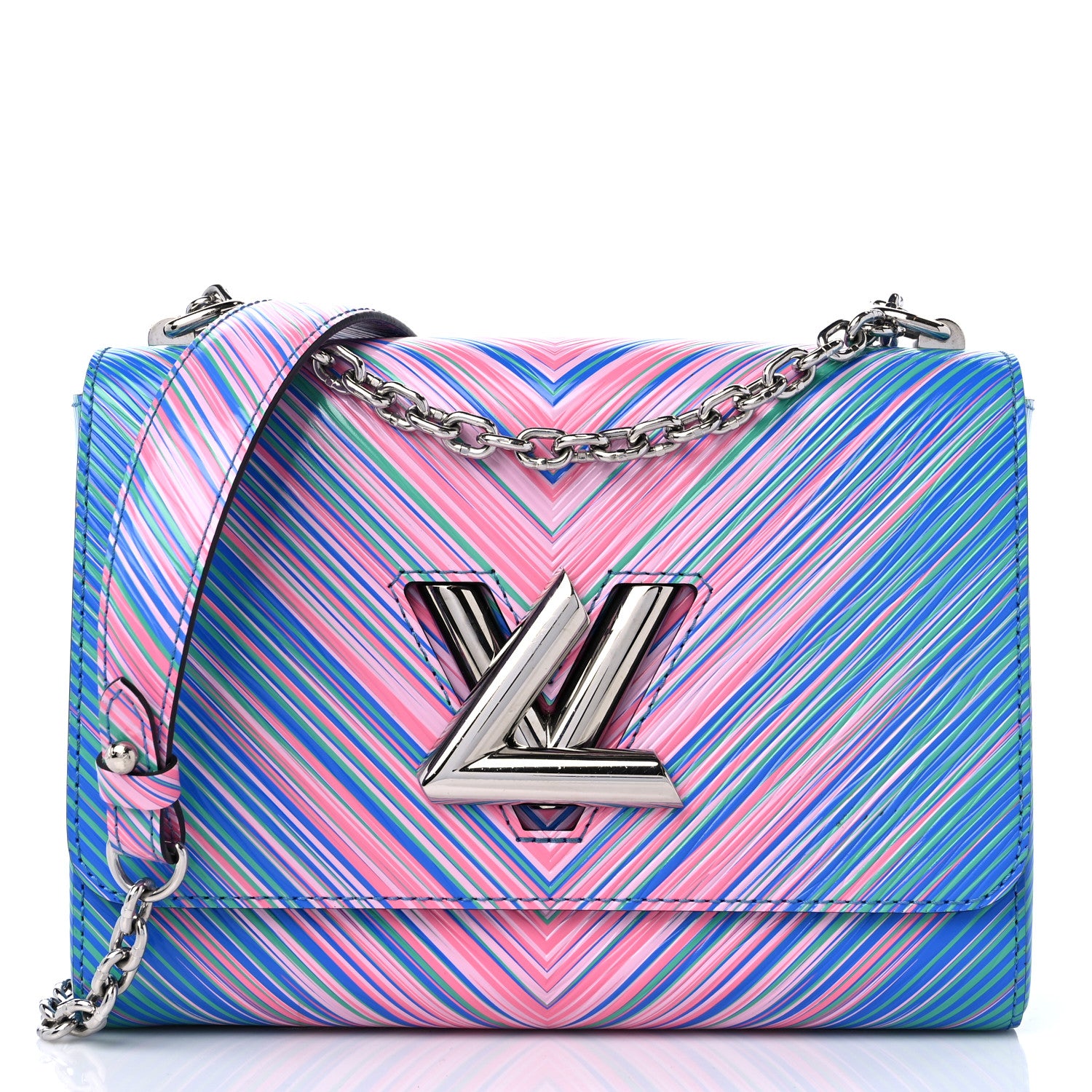 Louis Vuitton Epi Tropical Twist Shoulder Bag MM Blue Rose 3 of 9