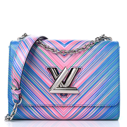Louis Vuitton Epi Tropical Twist Shoulder Bag MM Blue Rose 3 of 9