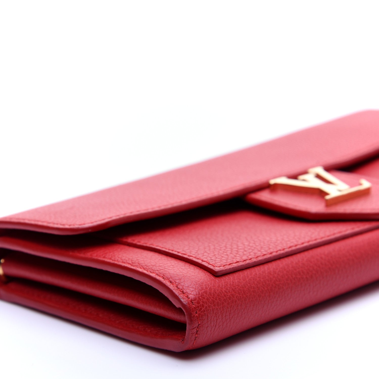 Louis Vuitton Calfskin Lockme Wallet Dahlia 6 of 11