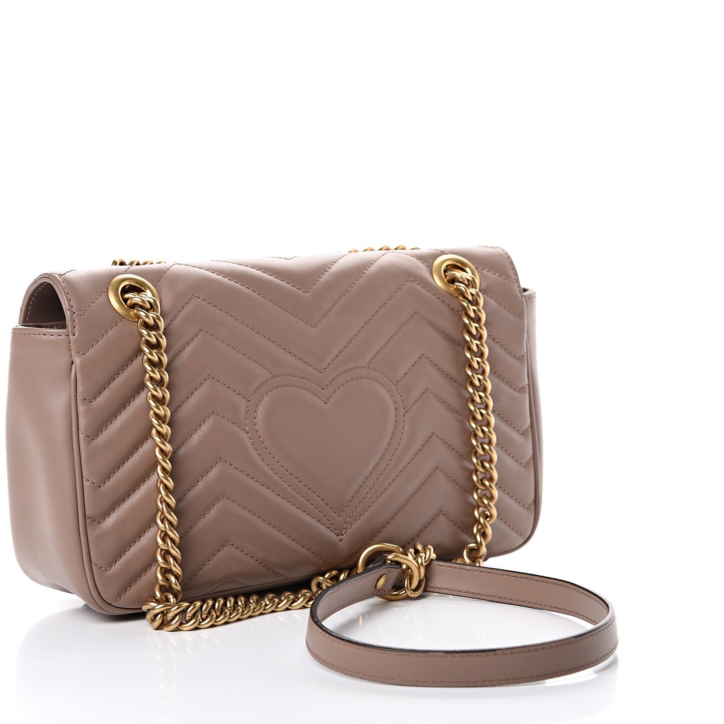 Calfskin Matelasse Small GG Marmont Shoulder Bag Porcelain Rose
