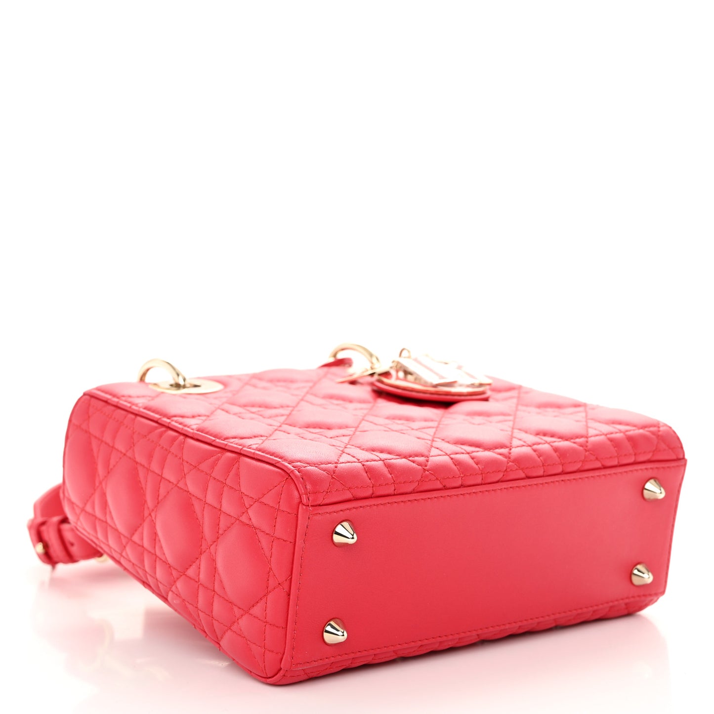 Lambskin Cannage Small My ABCDior Lady Dior Red