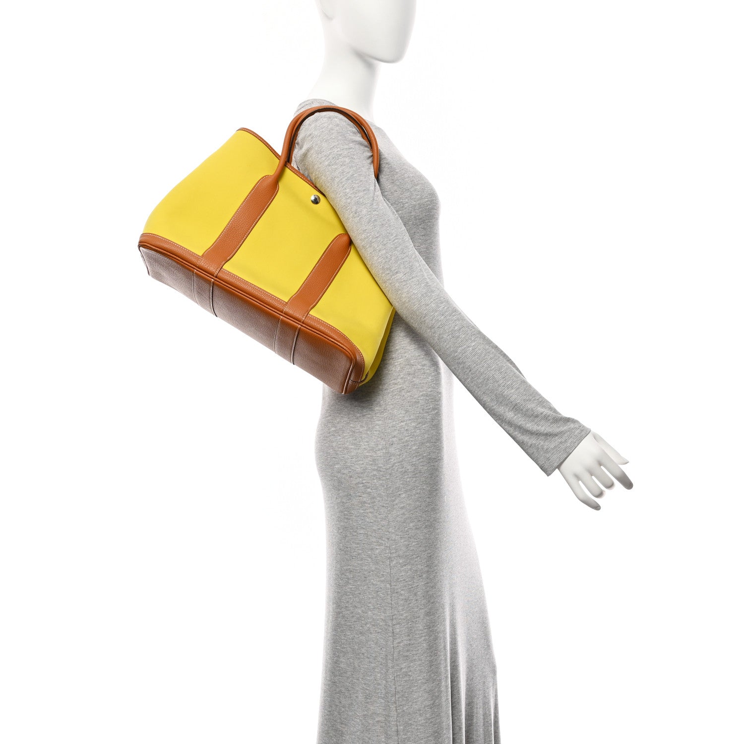 Hermes Toile Officier Negonda Garden Party 36 MM Lime Toffee 2 of 10