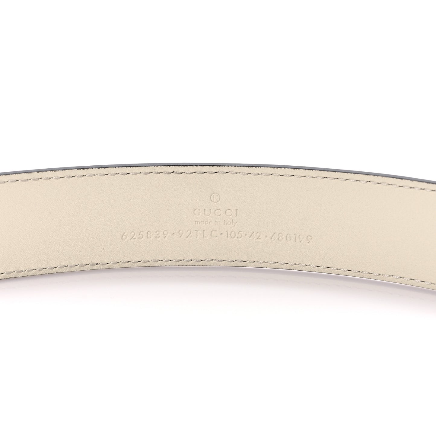 GG Supreme Monogram Matte Plutone Calfskin Double G 30mm Belt 105 42 Beige Ebony Mystic White