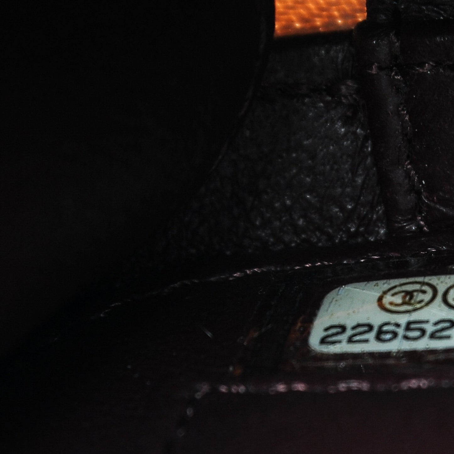 Caviar Quilted Small CC Filigree Vanity Case Beige Black