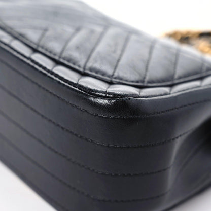 Chanel Lambskin Chevron Quilted Mini Square Flap Black 7 of 14