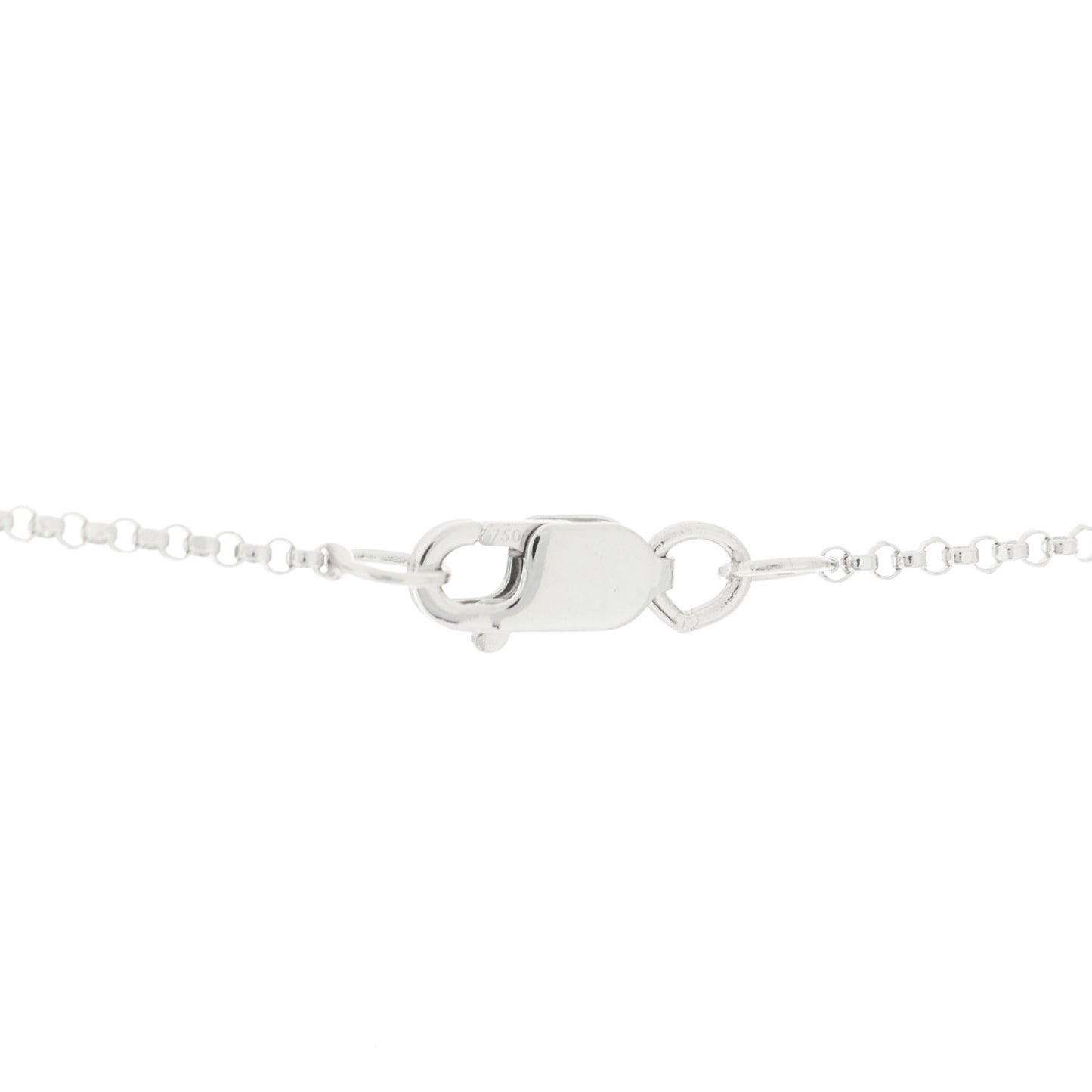 18K White Gold Diamond Starburst Pendant Necklace