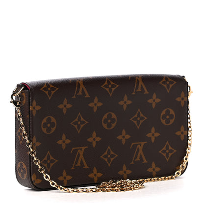 Louis Vuitton Monogram Pochette Felicie Chain Wallet Fuchsia 2 of 4