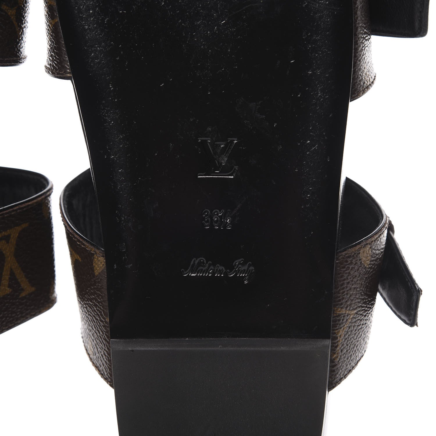 Louis Vuitton Monogram Bom Dia Mule Sandals 36.5 Black 6 of 11