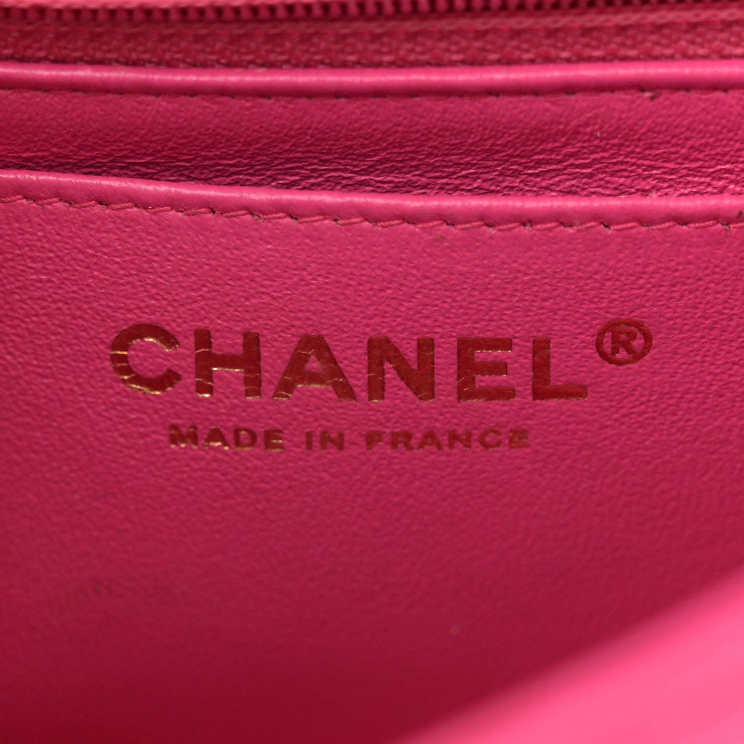 Chanel Lambskin Quilted Mini Rectangular Flap Fuchsia 6 of 14