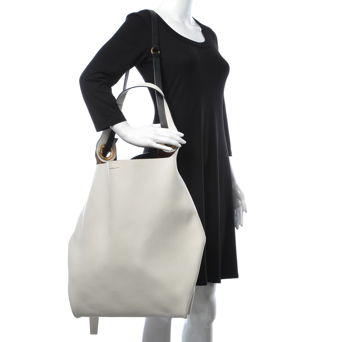 Calfskin Medium Grommet Hobo White