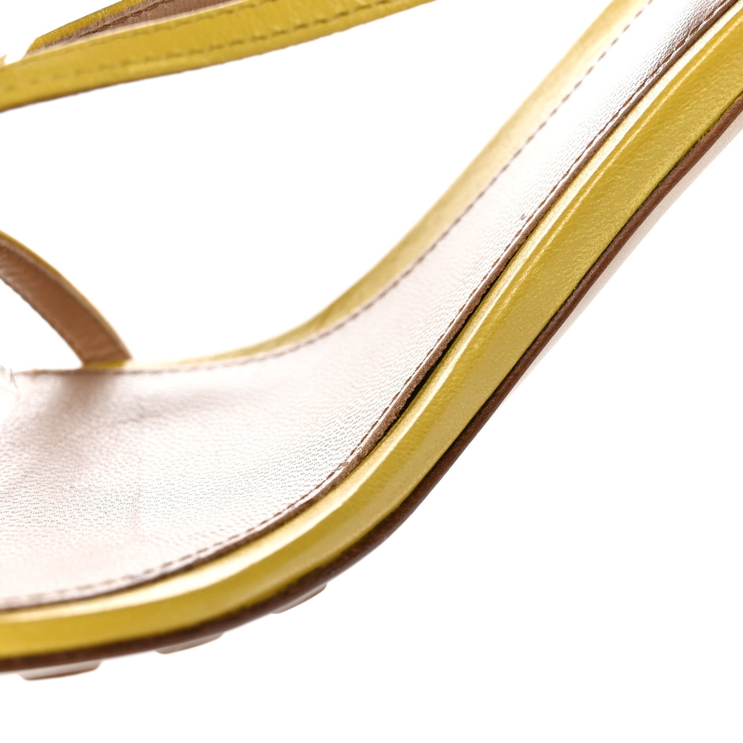 Lambskin Stretch Multi Strap 90mm Sandals 39.5 Buttercup