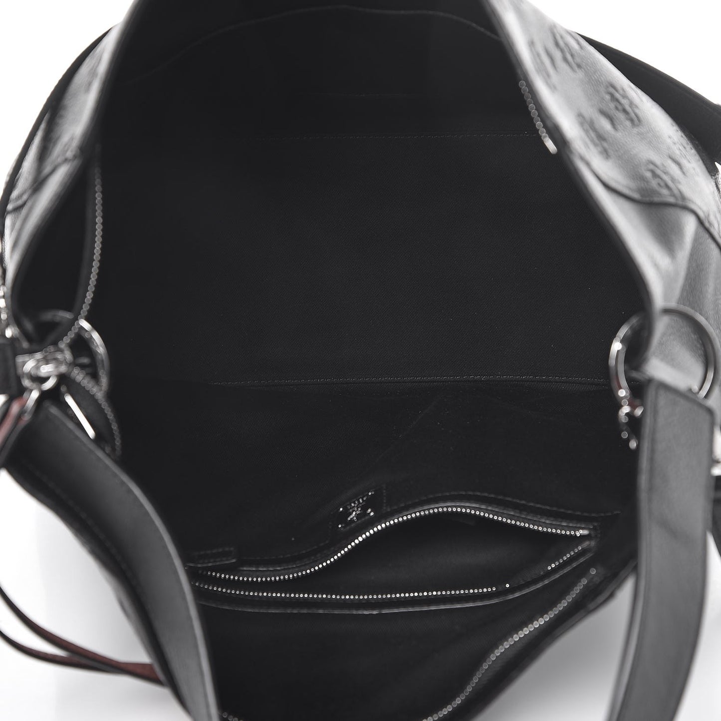 Grained Calfskin Large Klara Hobo Black