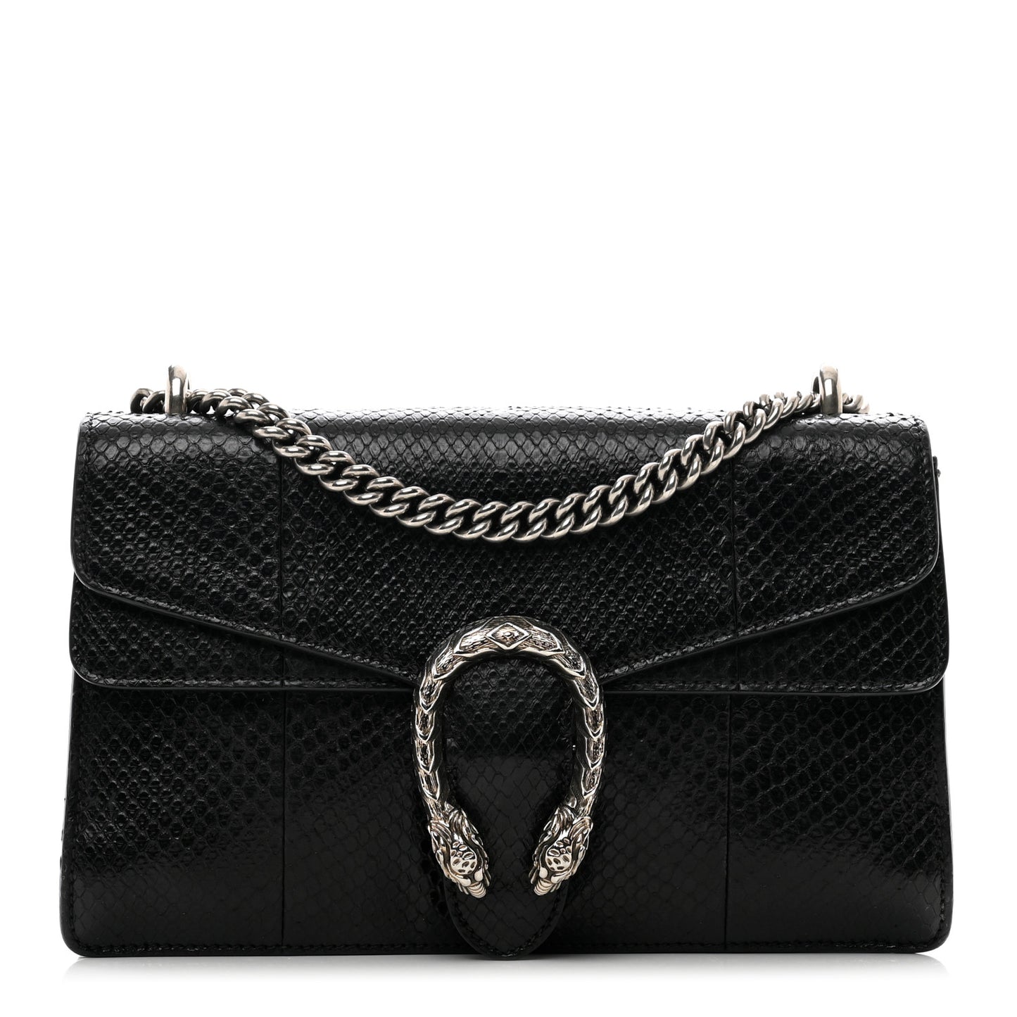 Snakeskin Small Dionysus Shoulder Bag Black