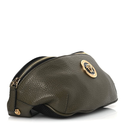 Versace Grained Calfskin Vanitas Medea Belt Bag Olive Green 4 of 12