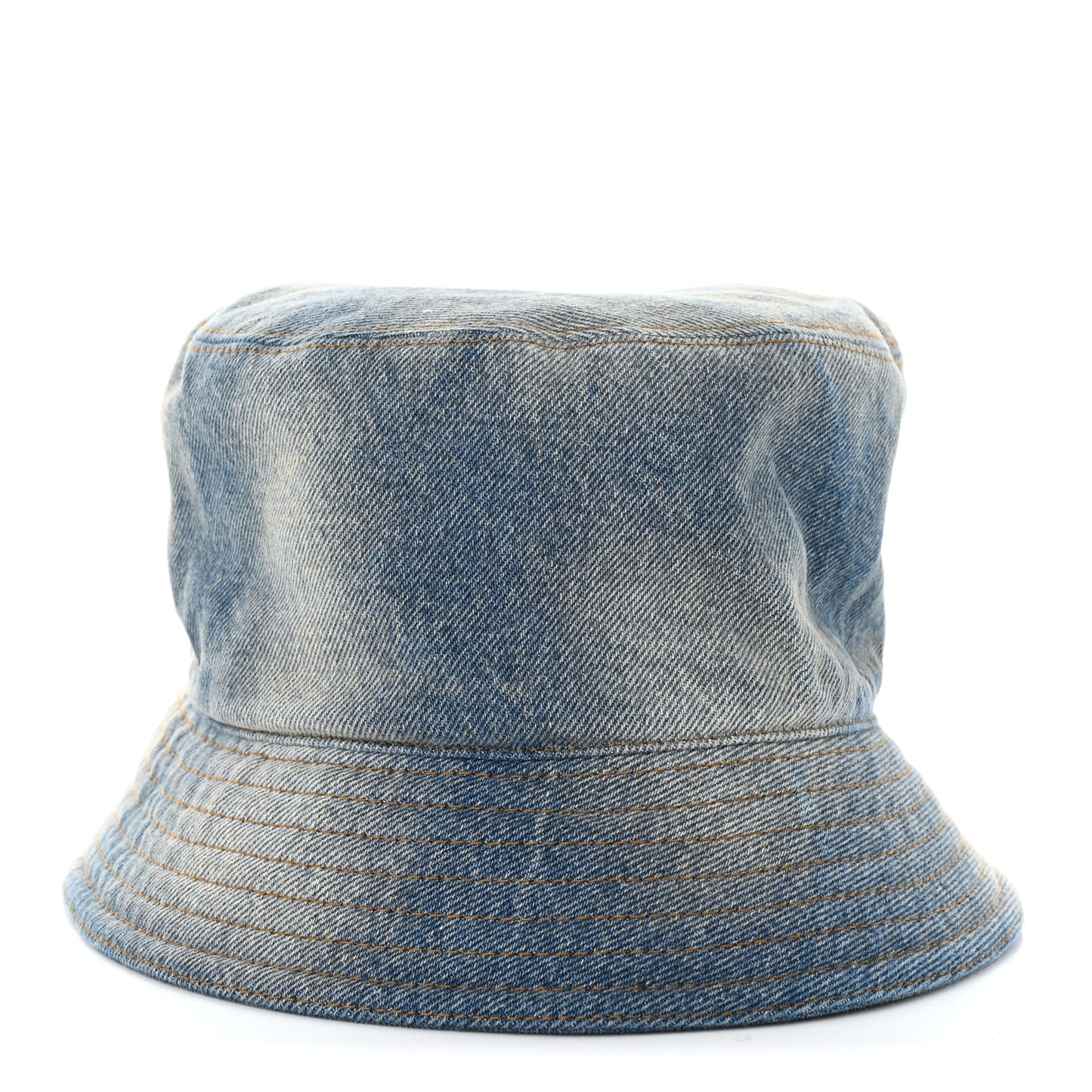 Used Denim Metal Triangle Logo Womens Bucket Hat M Light Blue