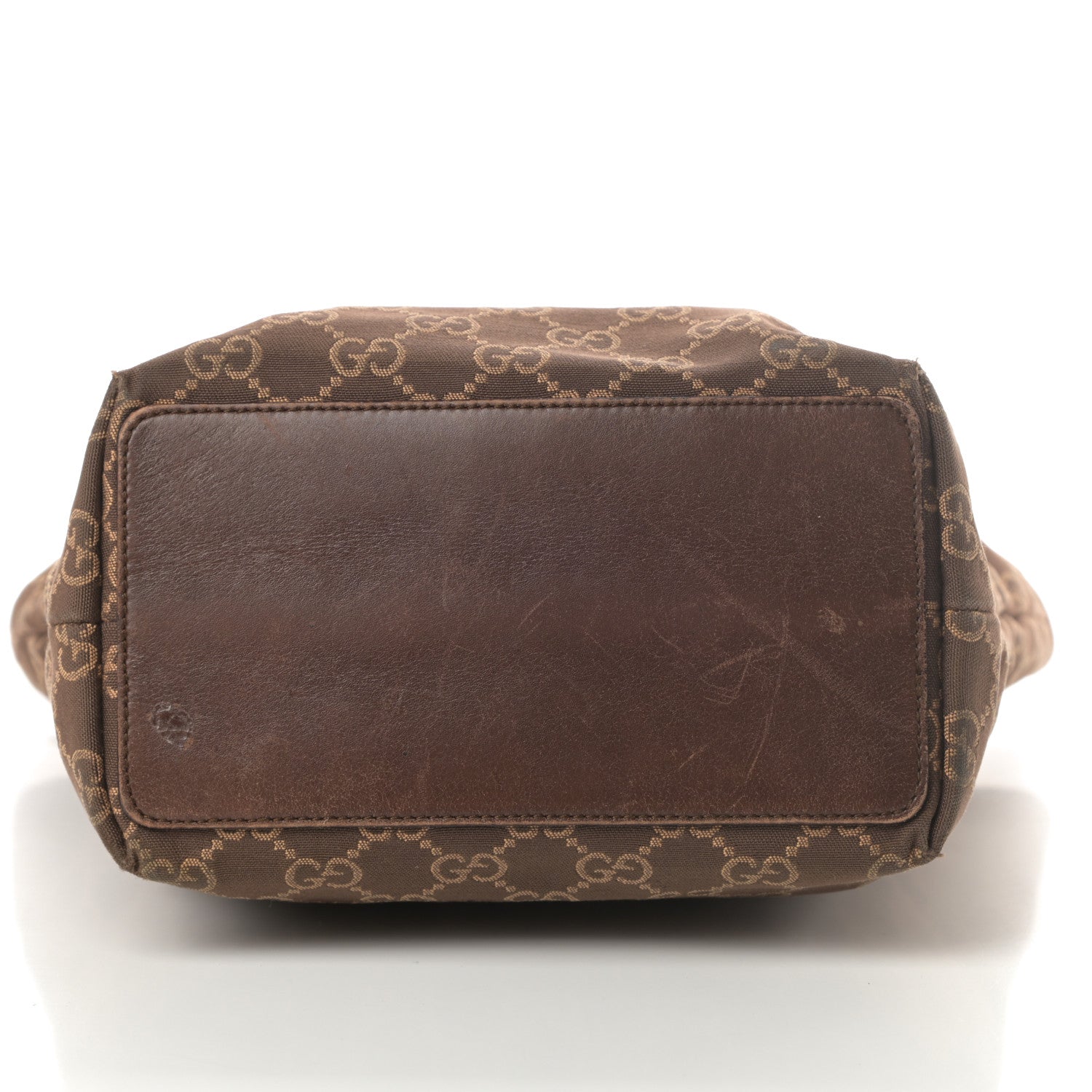 Gucci Monogram Small Bucket Tote Brown 15 of 21