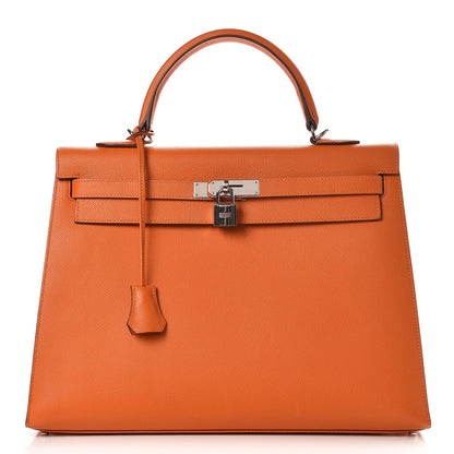Hermes Epsom Kelly Sellier 35 Orange 1 of 34