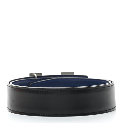 Hermes Box Chamonix 32mm H Belt 70 Black Bleu Marine 2 of 6
