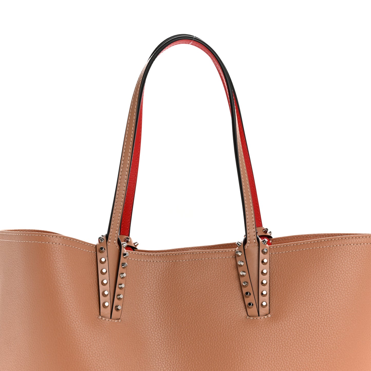 Calfskin Spikes East West Cabata Tote Nude