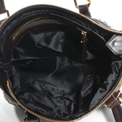 Burberry Leather Metal Stitch Lowry Chocolate 5 of 7