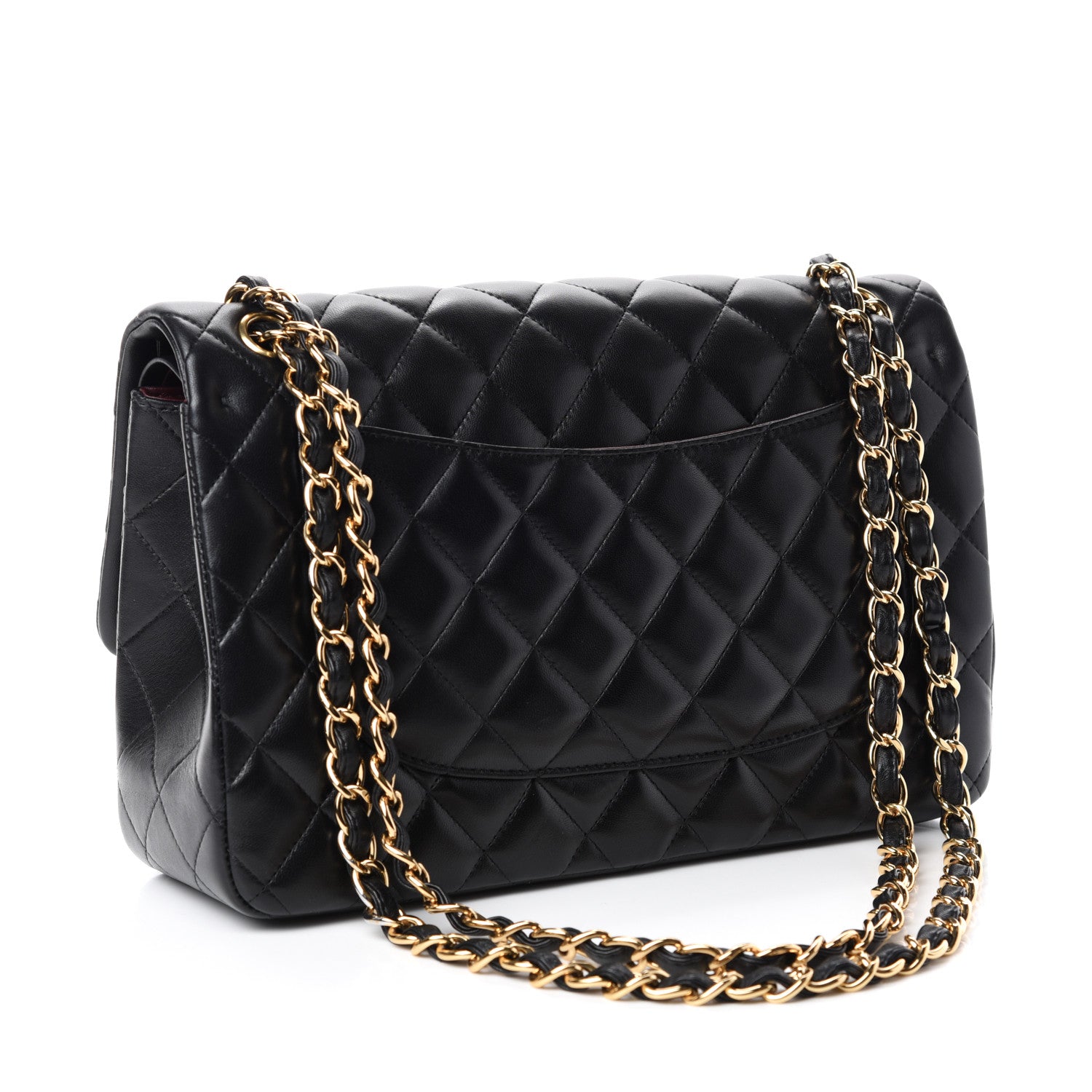 Chanel Lambskin Quilted Jumbo Double Flap Black 3 of 14