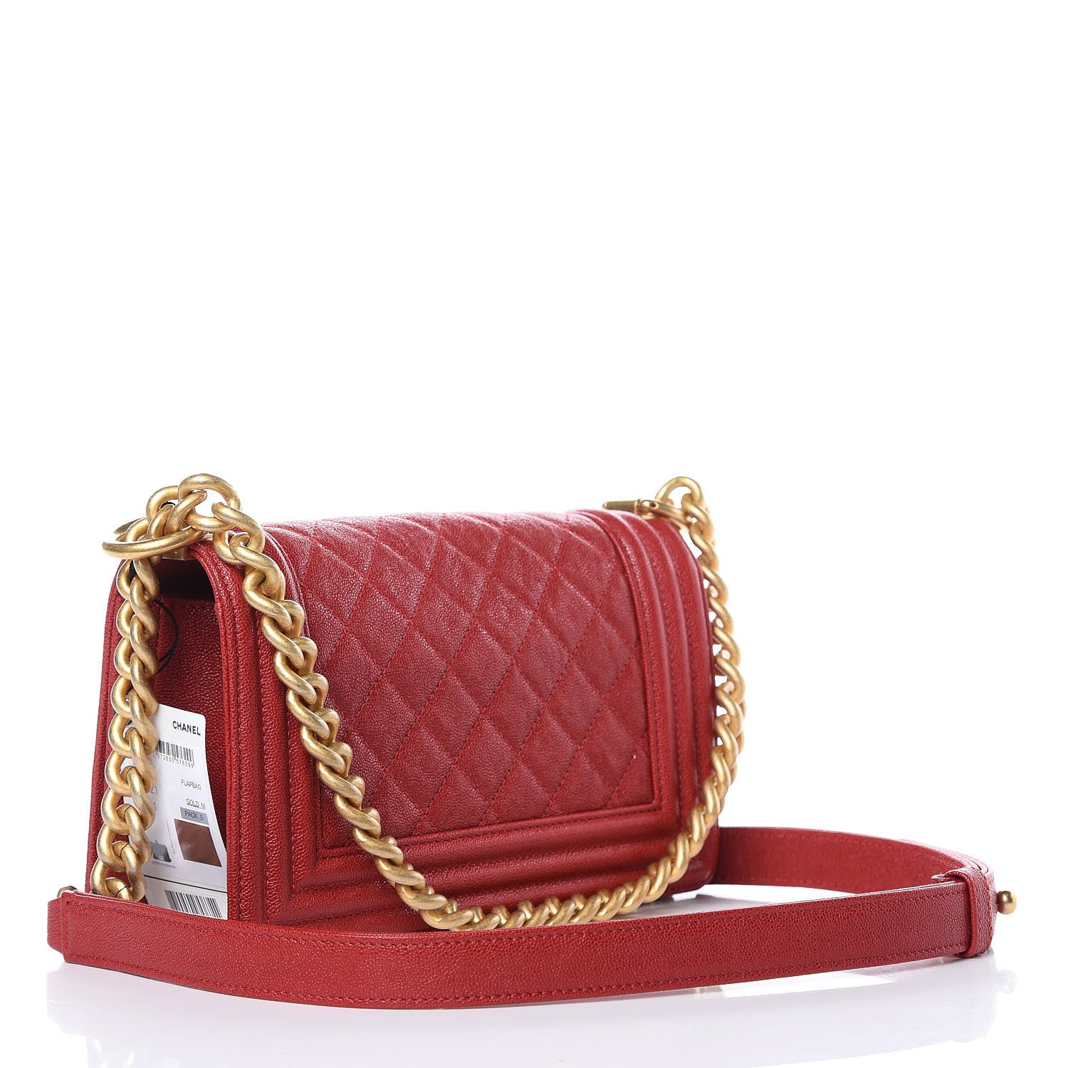 Chanel Caviar Quilted Small Boy Flap Dark Red 3 of 10