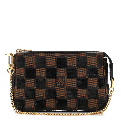 Louis Vuitton Damier Paillettes Mini Pochette Accessories Black 1 of 8